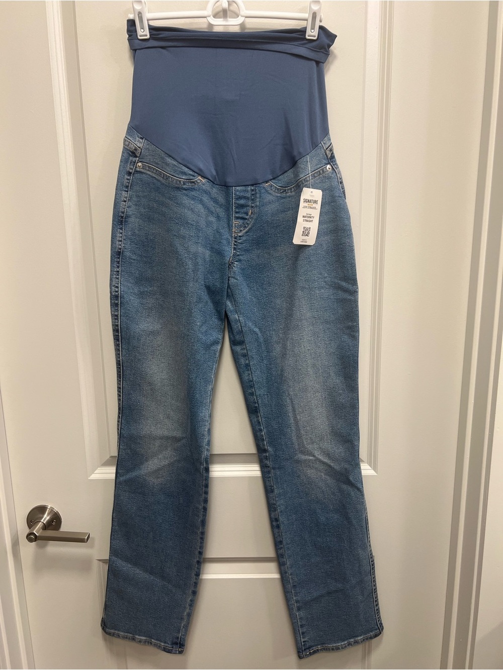 NWT Maternity Blue Denim Jeans with Navy Support Small